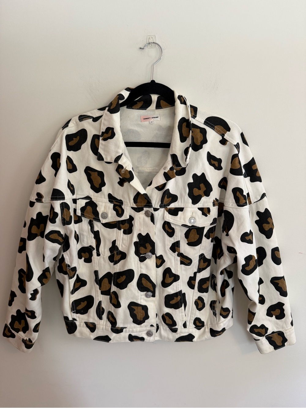 Giraffe Print Jean Jacket